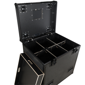 Black Truck Pack Case With Dividers ATA Case and Top Storage